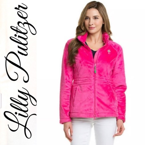 LILLY PULITZER MADDIE ZIP FLEECE FRONT
JACKET HOT PINK mock neck Size XS - Picture 1 of 16